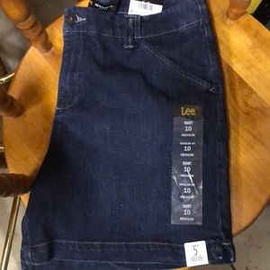 Lee Regular Fit Mid Rise Denim Shorts